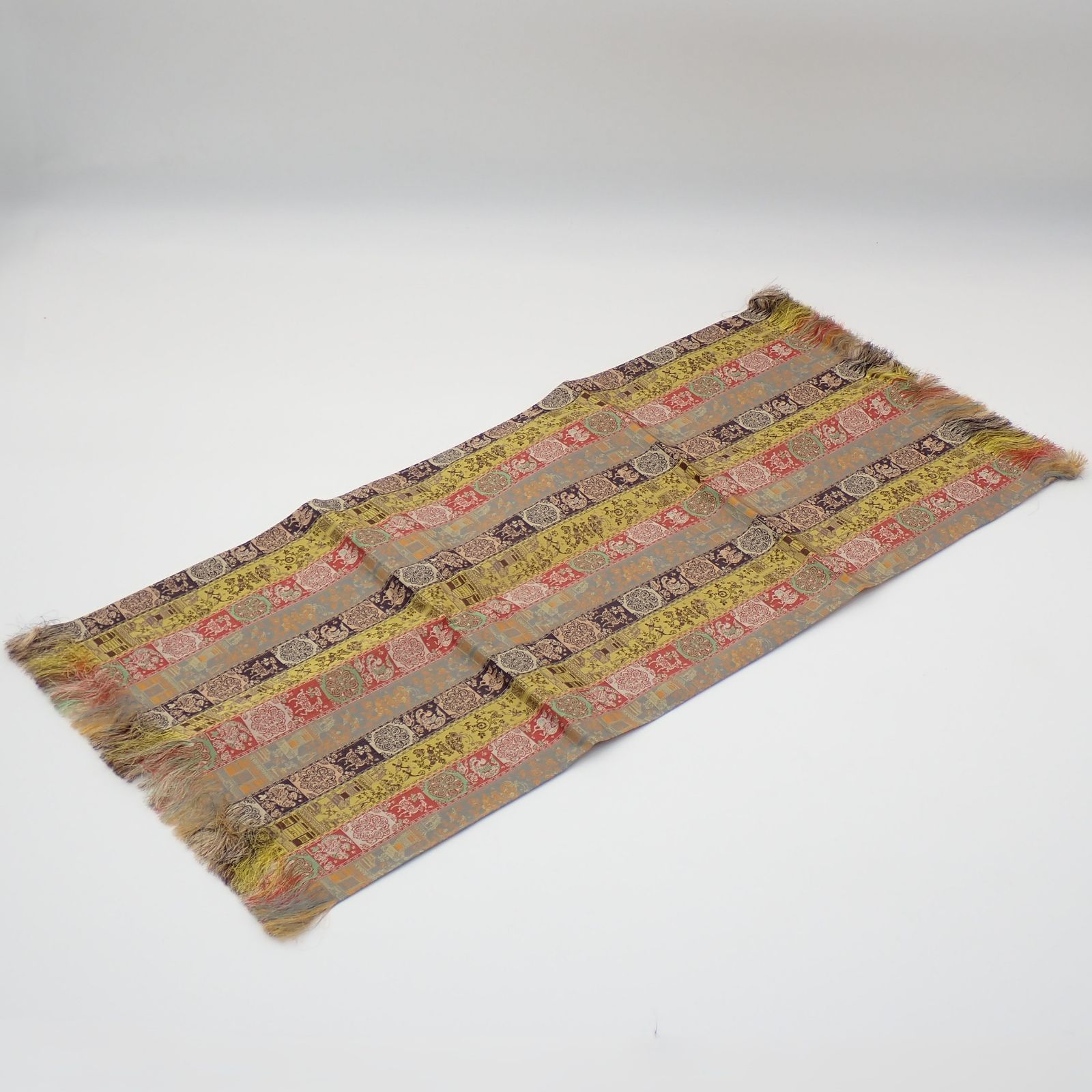 送料無料 未使用美品 龍村美術織物 紅牙瑞錦 約60×30cm 絹100