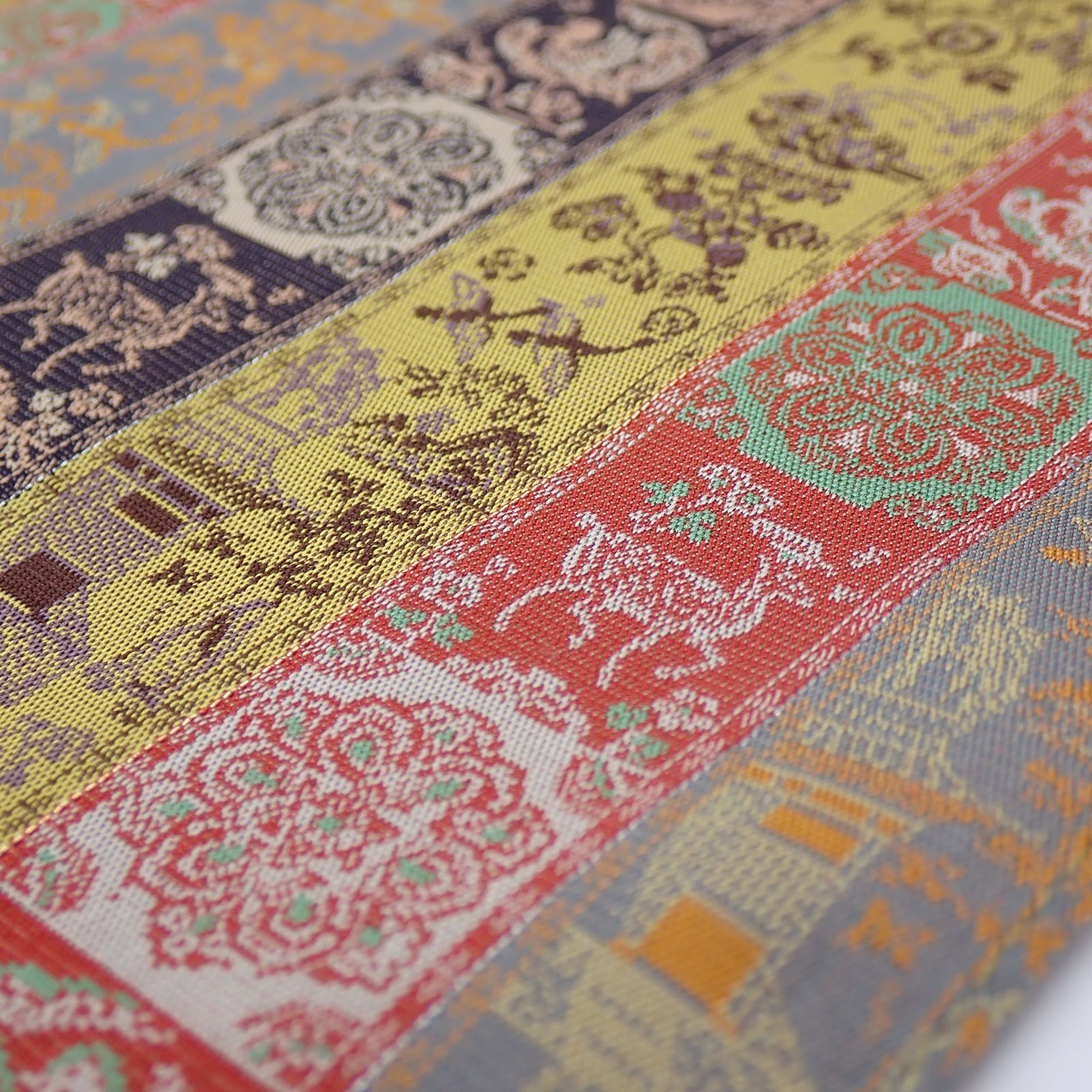 送料無料 未使用美品 龍村美術織物 紅牙瑞錦 約60×30cm 絹100