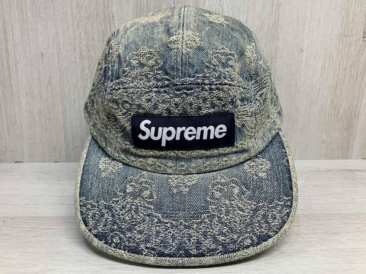 Supreme Bandana Jacquard Denim Camp Cap ボックスロゴ バンダナ ジャカード デニム キャップ 帽子 シュプリーム メンズ インディゴ