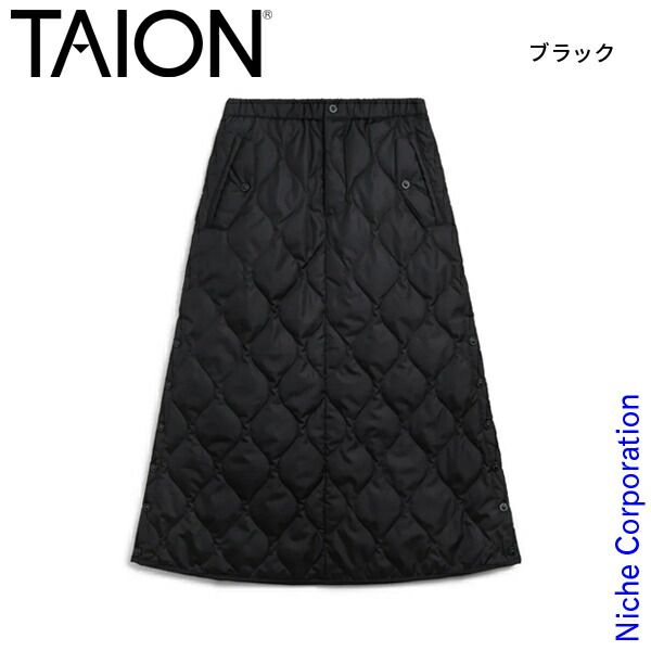 タイオン ミリタリー ダウンスカート TAION 1 LO BLK ブラック M