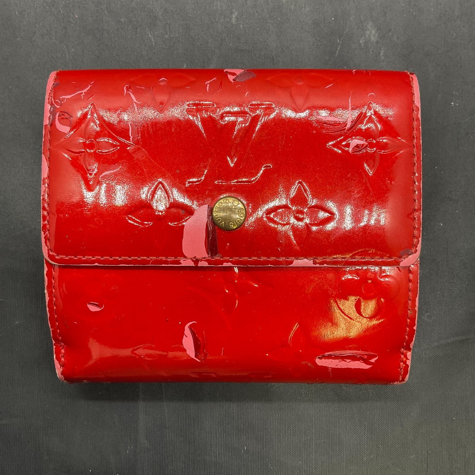 ルイヴィトン モノグラムヴェルニ 財布 赤 B25110838 - メルカリ