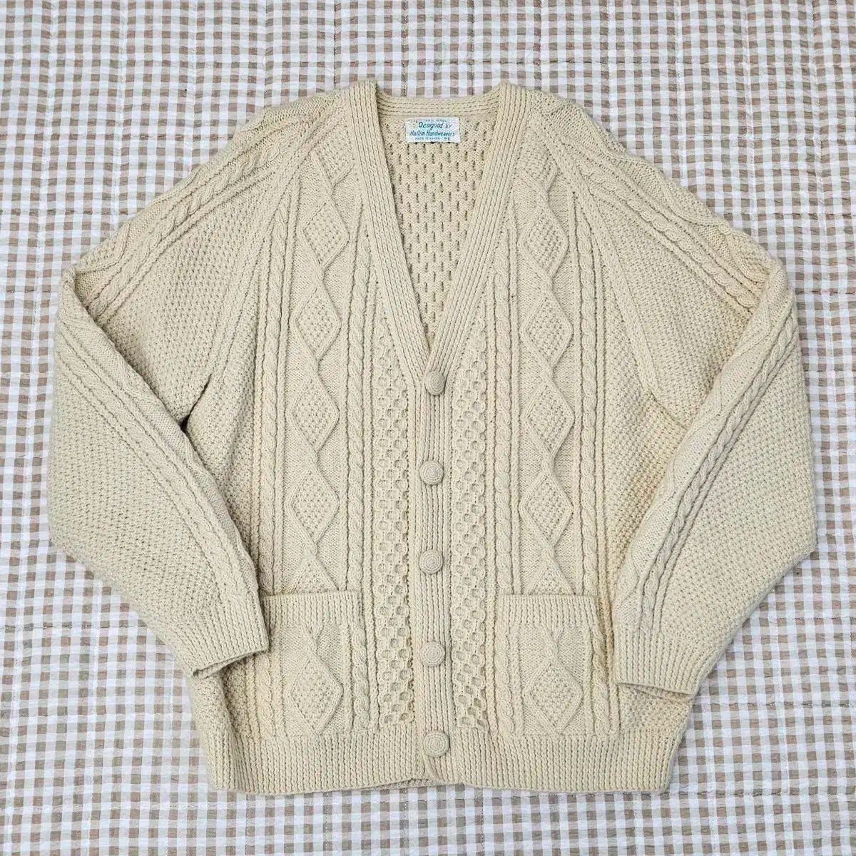 ハンリム ウール100 ニットカーディガン メンズ100