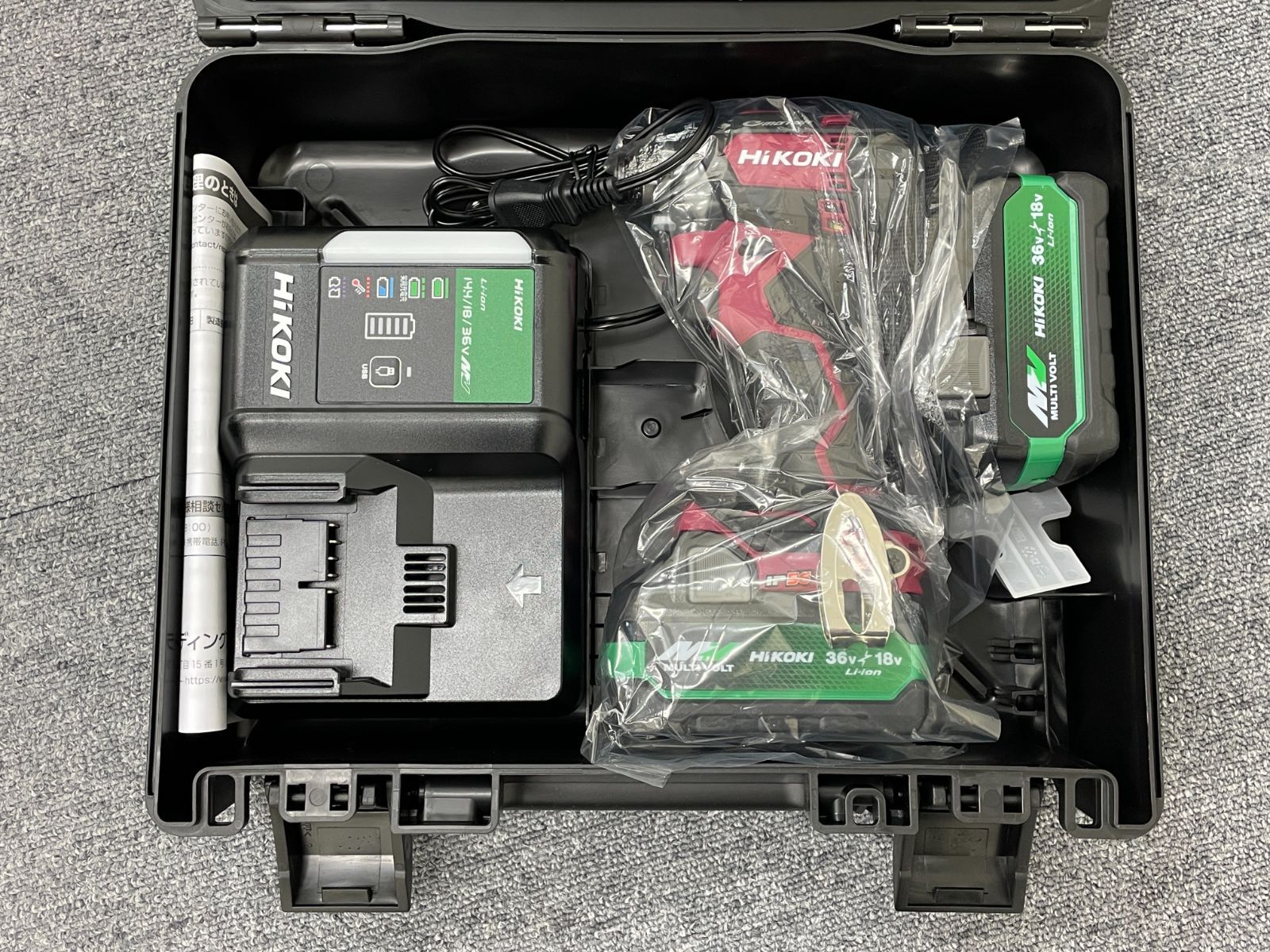 HiKOKI ハイコーキ 18 V インパクトドライバー WH DC 2 XPRZ フ レッド バッテリー 充電器 ケース付 工具 F 1 K 224