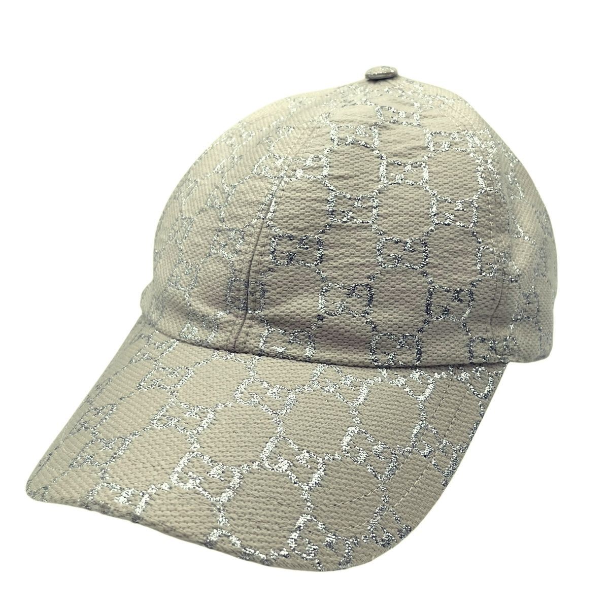 GUCCI グッチ GGラメ ベースボールキャップ 631953 3HK75 ベージュ 