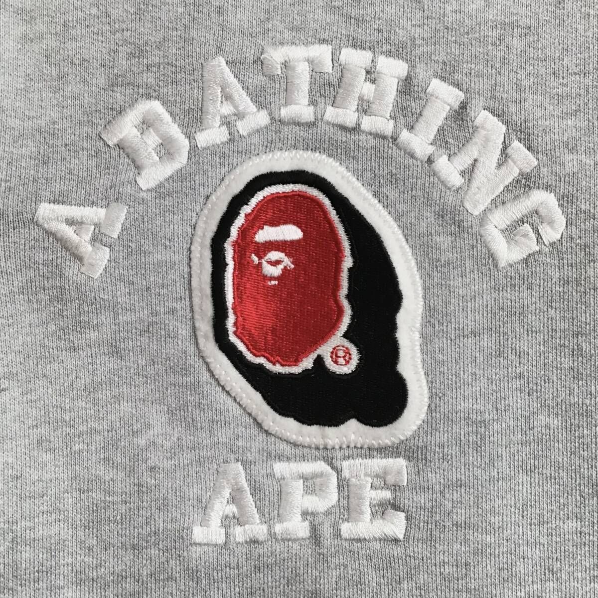 BAPE LOGO スウェット スタジャン Mサイズ a bathing ape sweat