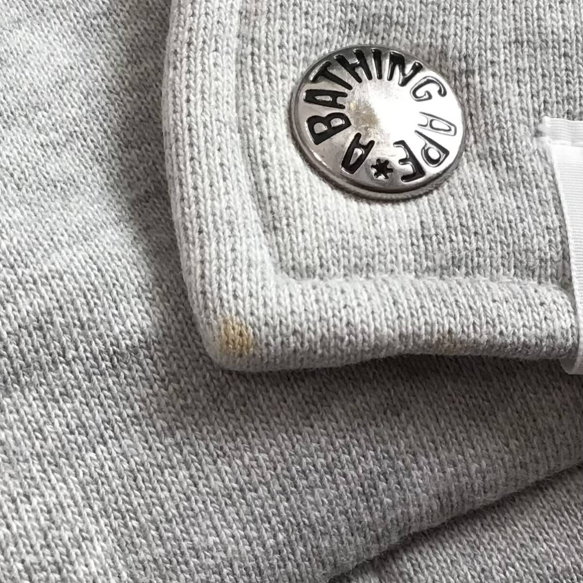 BAPE LOGO スウェット スタジャン Mサイズ a bathing ape sweat