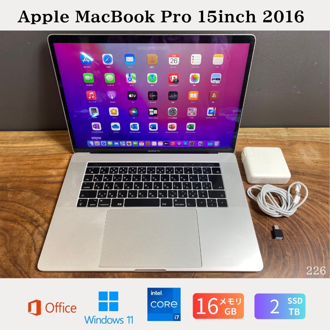 新品バッテリー/美品］Apple MacBook Pro 15inch 2016/Core i7 2.6GHz