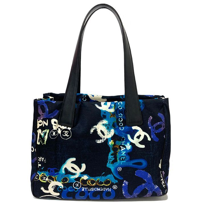 シャネル トートバッグ ハワイ ブラック キャンバス ショルダーバッグ CHANEL ブランド