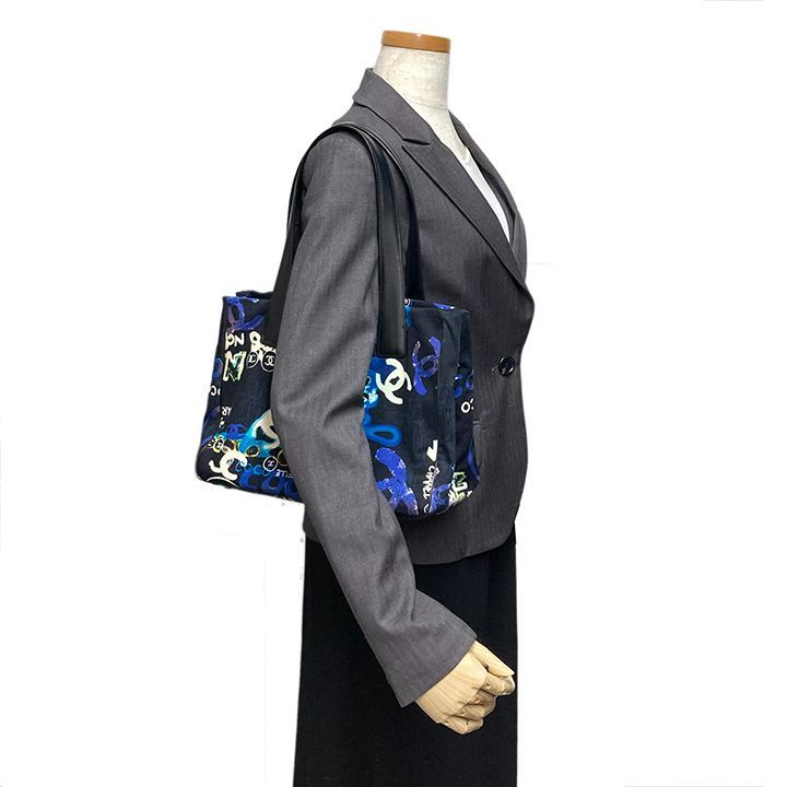 シャネル トートバッグ ハワイ ブラック キャンバス ショルダーバッグ CHANEL ブランド