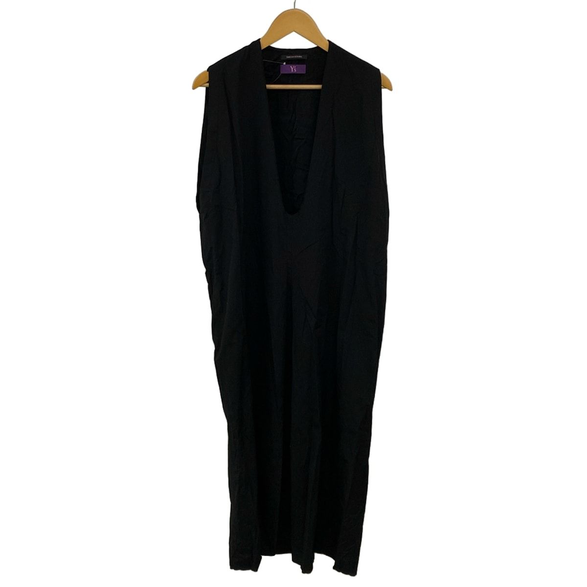 Y s ワイズ ワンピース サイズ2 M レディース - 黒 ノースリーブ|ロング|TAKESHI KOSAKA