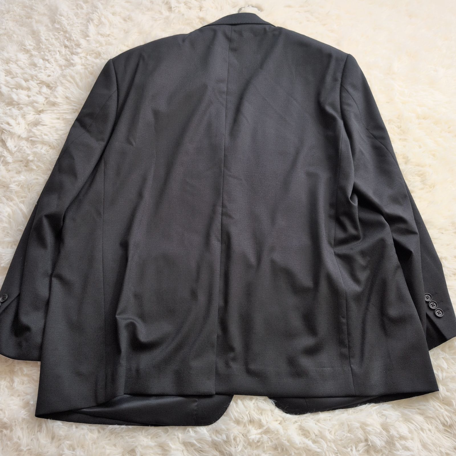 ひろ様】UNIQLO プレミアムウール Super110's セットアップ 黒 2L〜3L