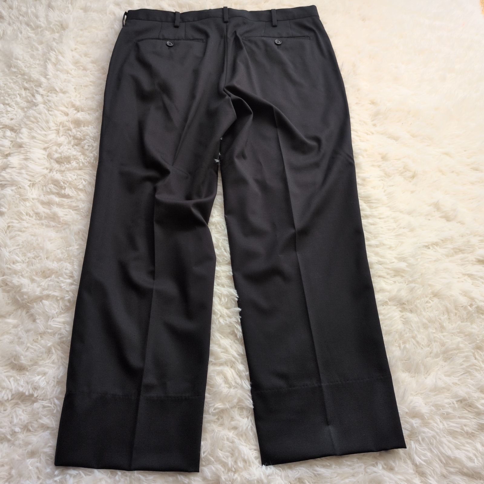ひろ様】UNIQLO プレミアムウール Super110's セットアップ 黒 2L〜3L