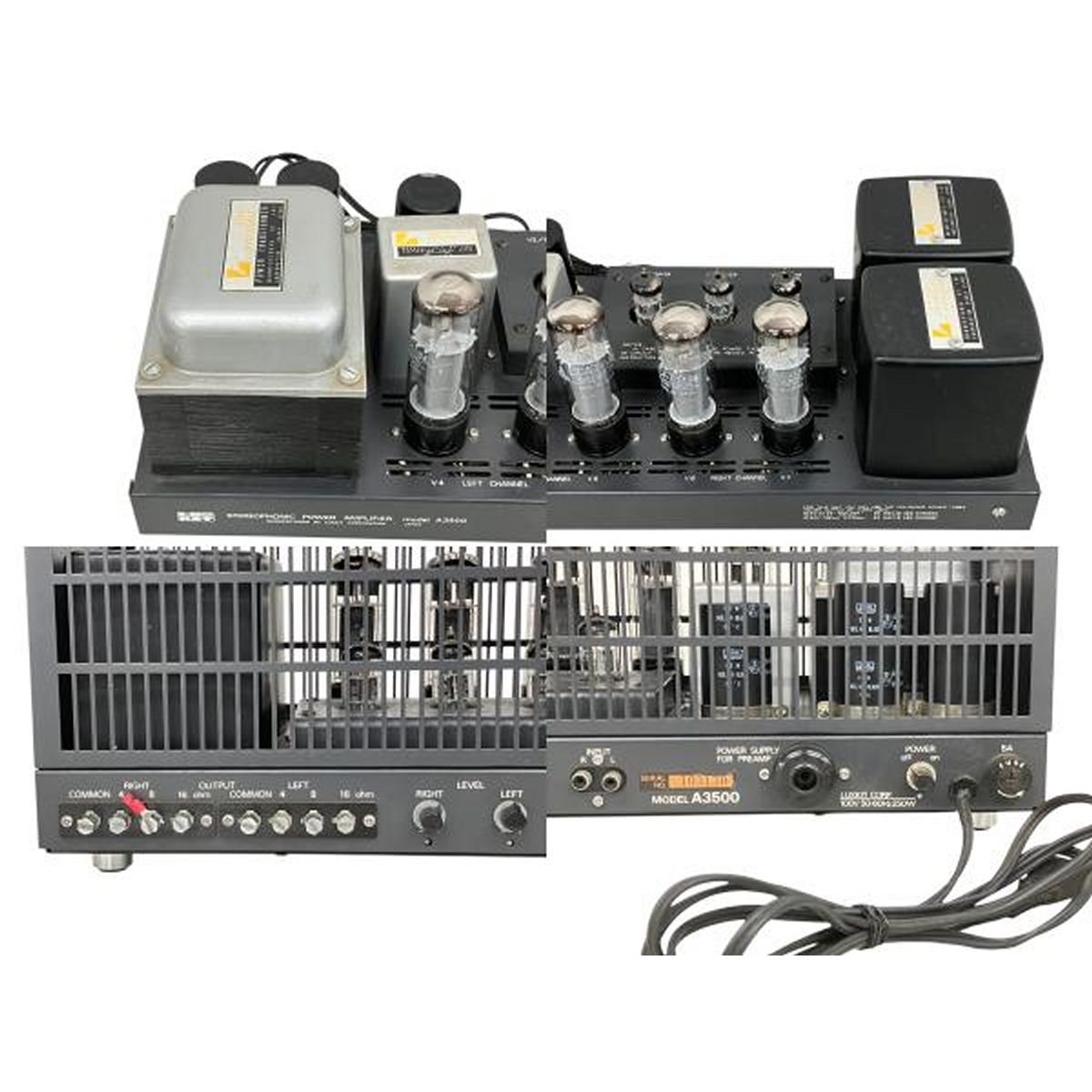 LUXMAN A3500 管球式 ステレオ パワーアンプ 音響機材 中古 K10618805