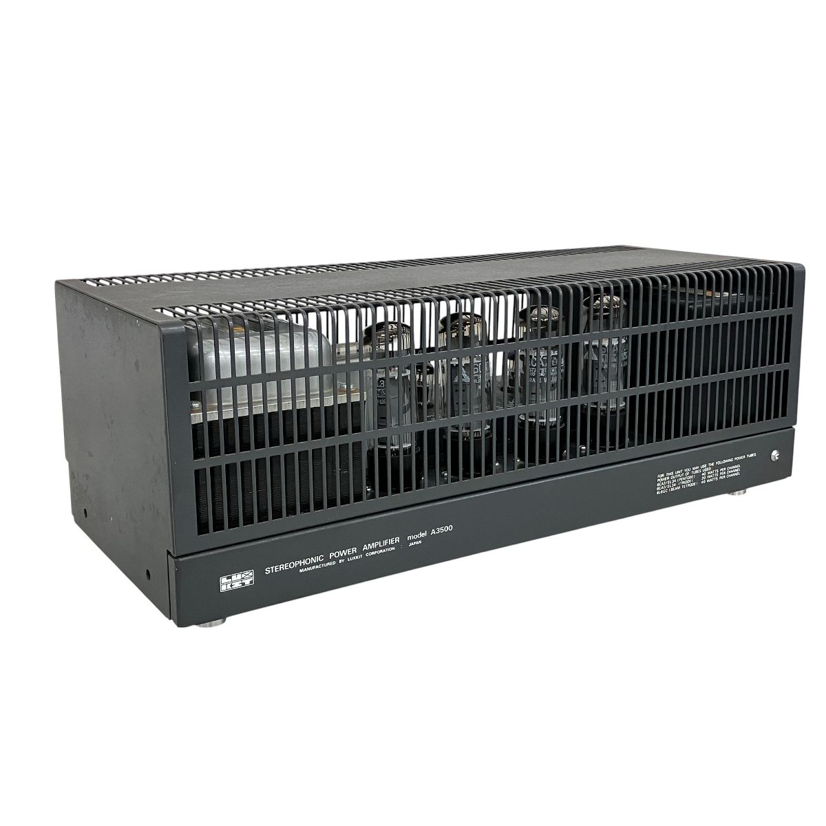 LUXMAN A3500 管球式 ステレオ パワーアンプ 音響機材 中古 K10618805