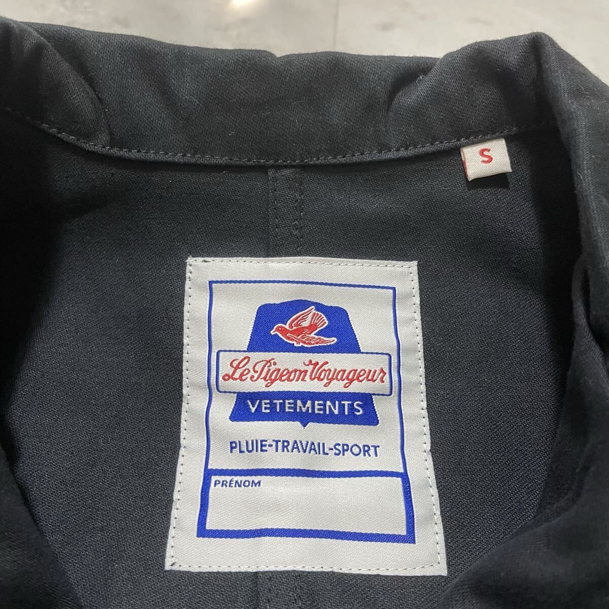 Le Pigeon Voyageur ルピジョンヴォワイヤジュール カバーオール ワークジャケット アメカジ ストリート 刺繍ロゴ 定価15400 玉na 1462