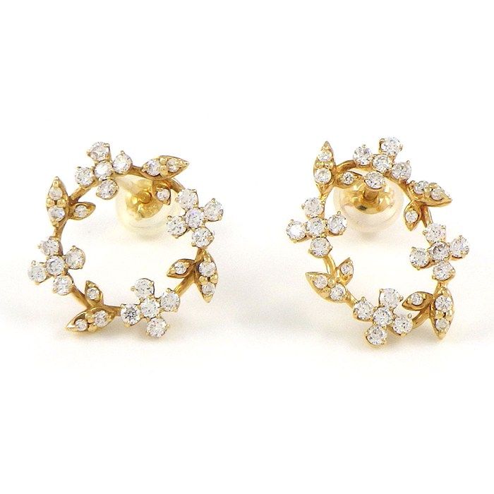 ポンテヴェキオ Ponte Vecchio ピアス リーフ フラワーモチーフ