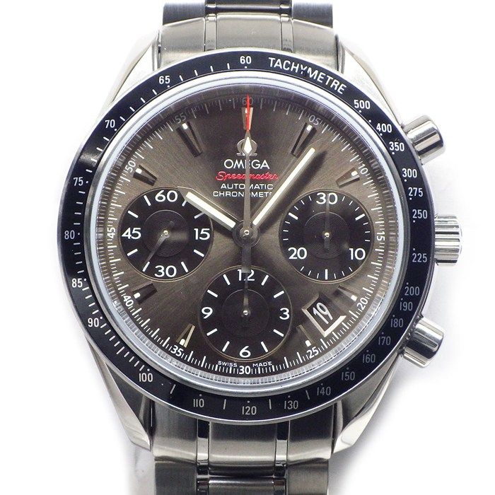 オメガ OMEGA 腕時計 スピードマスター 323 30 40 06 001 サンレイ グレー文字盤 デイト クロノグラフ スモールセコンド 夜光針 インデックス SS 自動巻き
