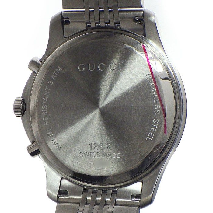 グッチ GUCCI 腕時計 Gタイムレス 126.2/YA126205 ブラック文字盤