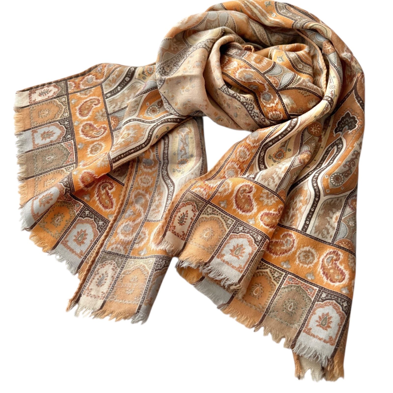 スカーフ シルクウール