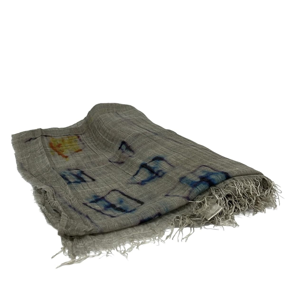 Falierosarti ファリエロサルティ ストール ショール グレー レッド マルチ アルパカ シルク