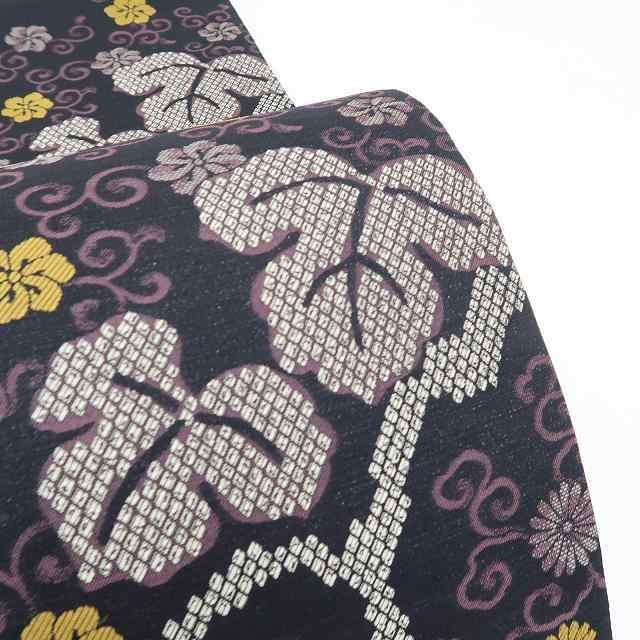 ✾まめ藤✾ 正絹 着物 蔦や菊 美しさを曲線に乗せて届ける洒落た目覚め 袋帯 R-31