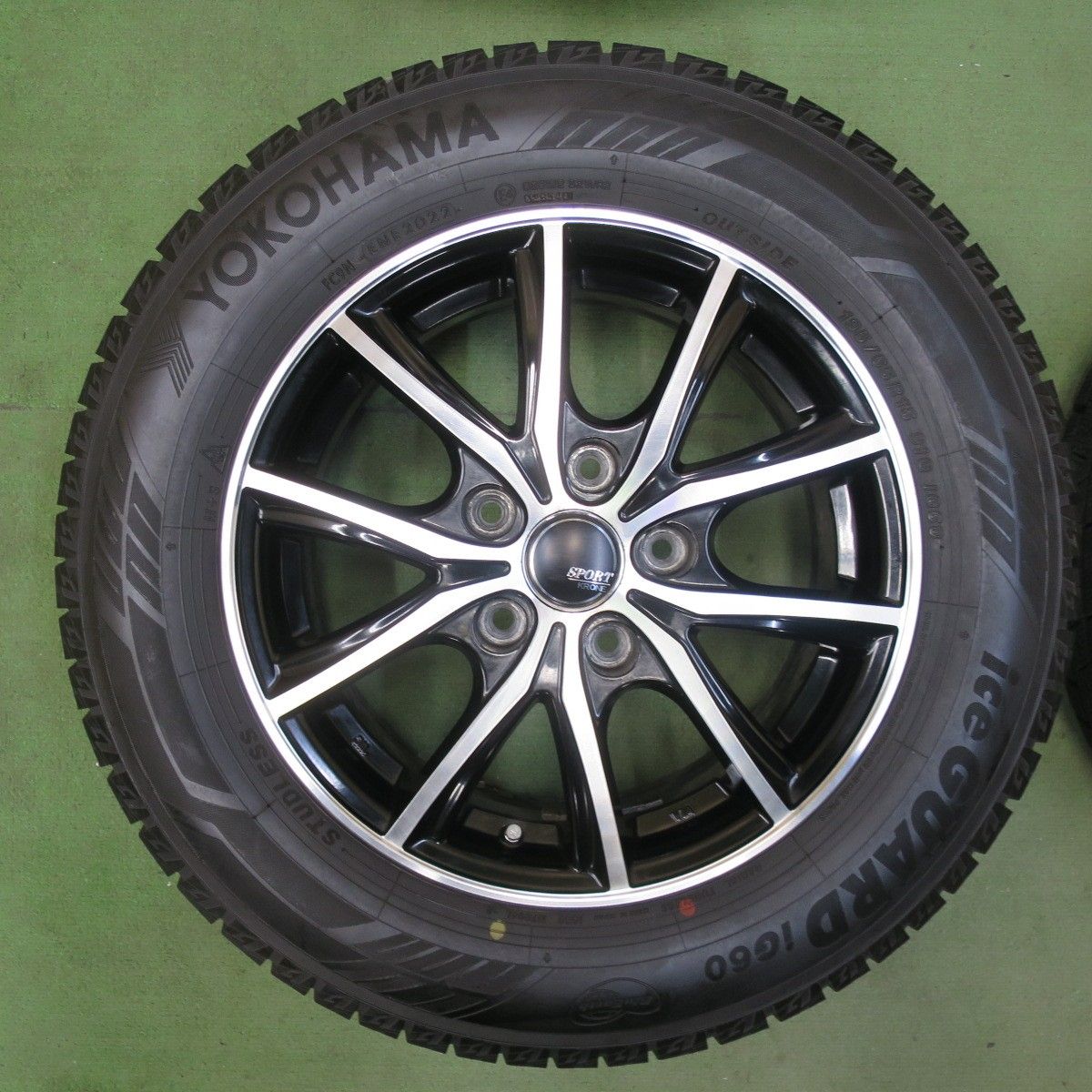  バリ溝 22年 キレイ 9分 スタッドレス 195 65 R 15 ヨコハマ アイスガード iG 60 SPORT KRONE スポルト クローネ 15インチ PCD 114 3 5 H ス 15インチ タイヤ ホイールセット