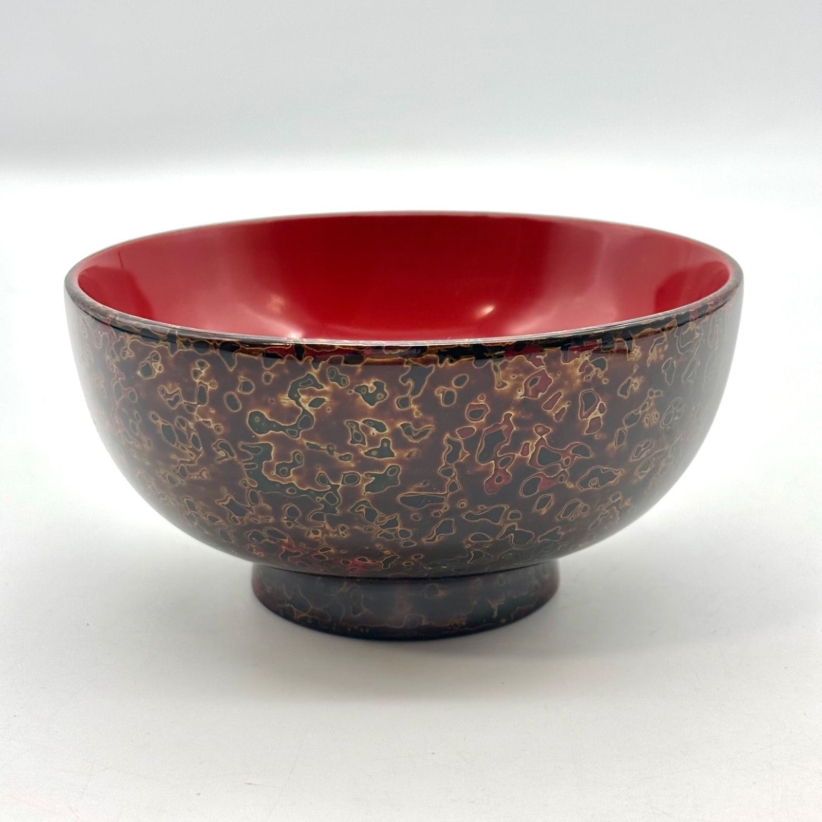 津軽塗】唐塗《椀•箸》呂•赤 ペア セット/ 天然木漆器 組椀 組箸 夫婦