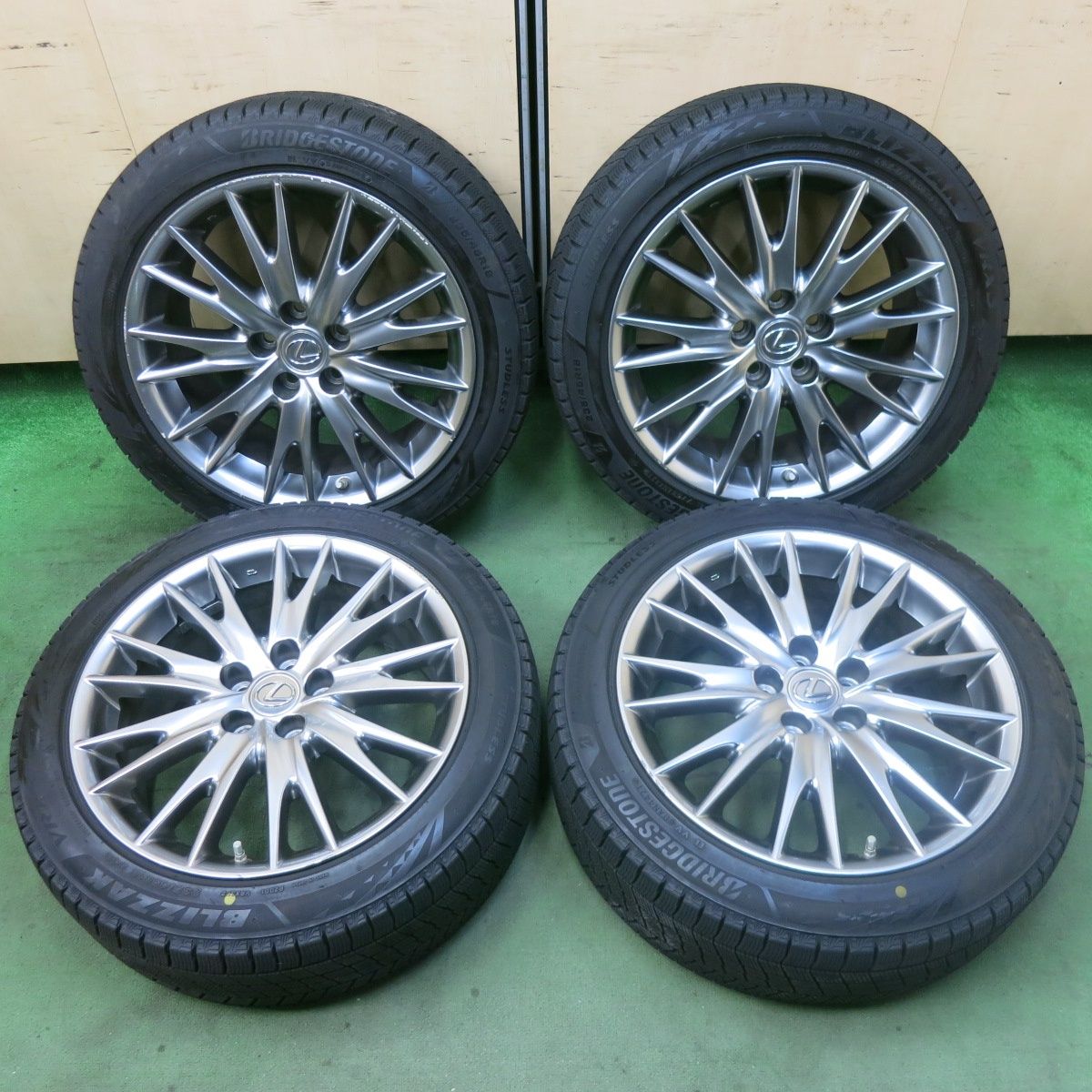 センサー付 バリ溝 21年 9分 レクサス GS バージョンL 235 45 R 18 スタッドレス ブリヂストン ブリザック VRX 3 18インチ PCD 114 5 H ス