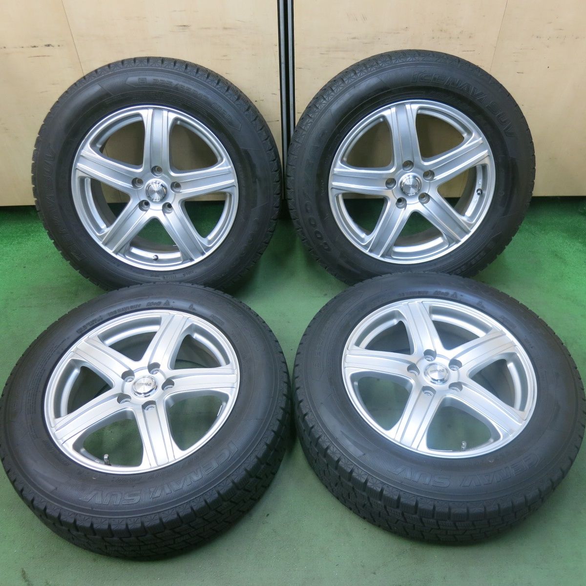 バリ溝 キレイ 9分 スタッドレス 225 65 R 17 グッドイヤー アイスナビ SUV SIBILLA VK シビラ 17インチ PCD 114 3 5 H ス