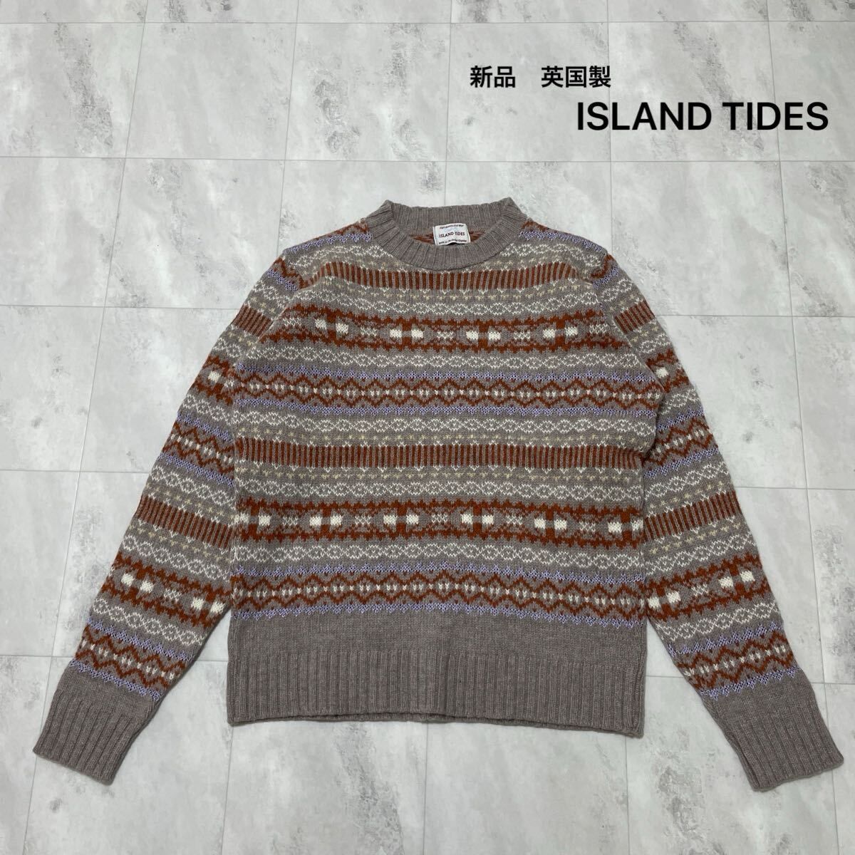 新品 英国製 ISLAND TIDES アイランドタイド ショップ ニット 新品 英国製 ISLAND TIDES アイランドタイド ショップ ニット