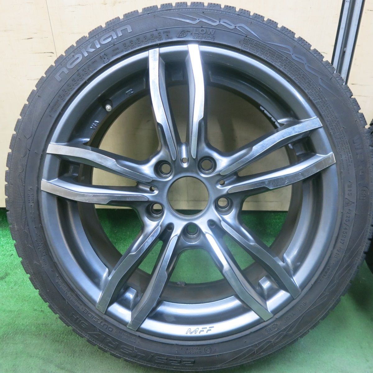 バリ溝 8 5分 BMW 等 MAK LUFT FF 225 45 R 17 スタッドレス ノキアン WRA 4 FRT ルフト MFF 17インチ PCD 120 5 H ス