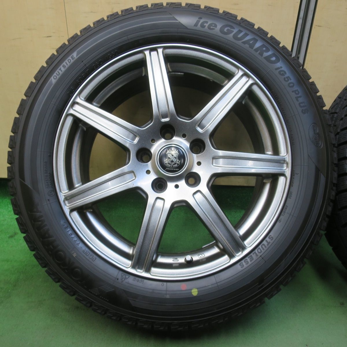 スタッドレス 215 60 R 17 ヨコハマ アイスガード iG 50 プラス MANARAY SPORT マナレイ スポーツ 17インチ PCD 114 3 5 H 5112110イス