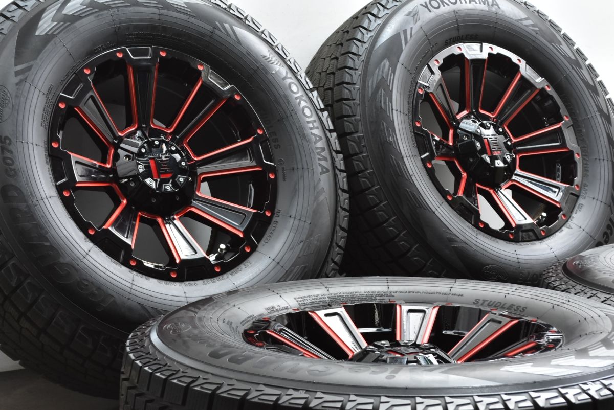 バリ溝 レクセル デスロック 17 in 8 5 J 20 PCD 139 7 ヨコハマ アイスガード G 075 LT 285 70 R 150 プラド リフトアップサイズ