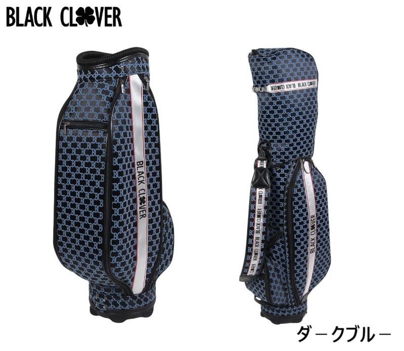 BLACK CLOVER ブラッククロ－バ－ ゴルフ キャデイ－バッグ 9.0型 ダ－クブル－