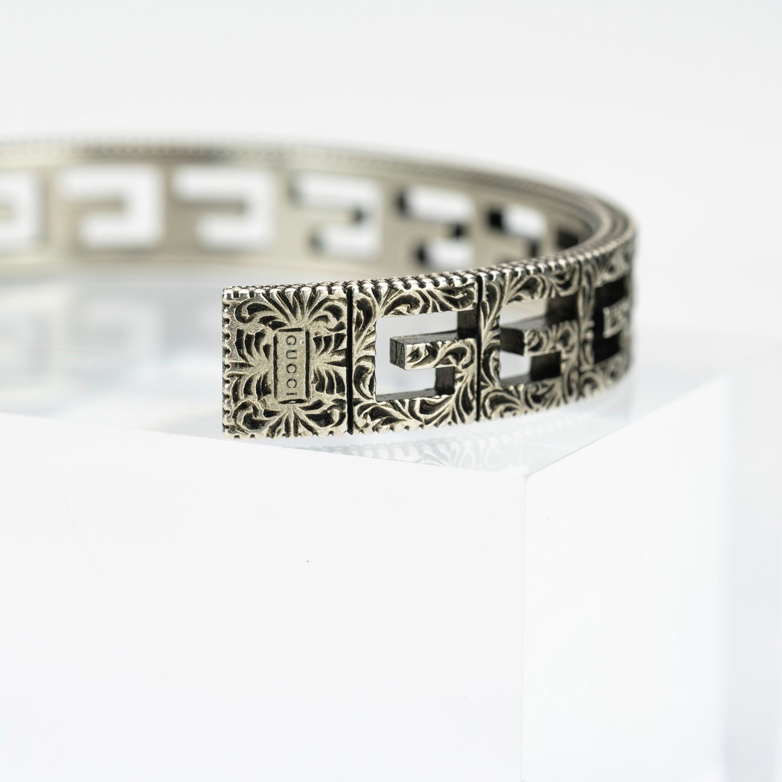 グッチ GUCCI バングル アラベスク Gモチーフ #19 シルバー925 約36.8g