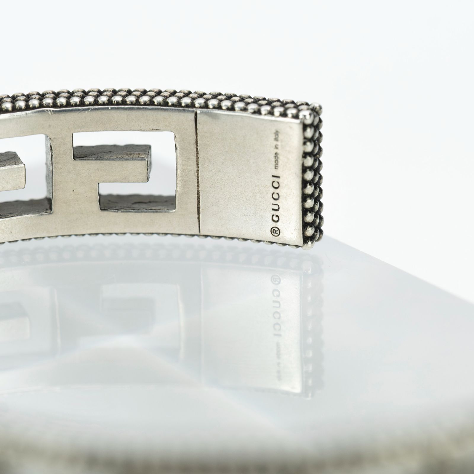 グッチ GUCCI バングル アラベスク Gモチーフ #19 シルバー925 約36.8g