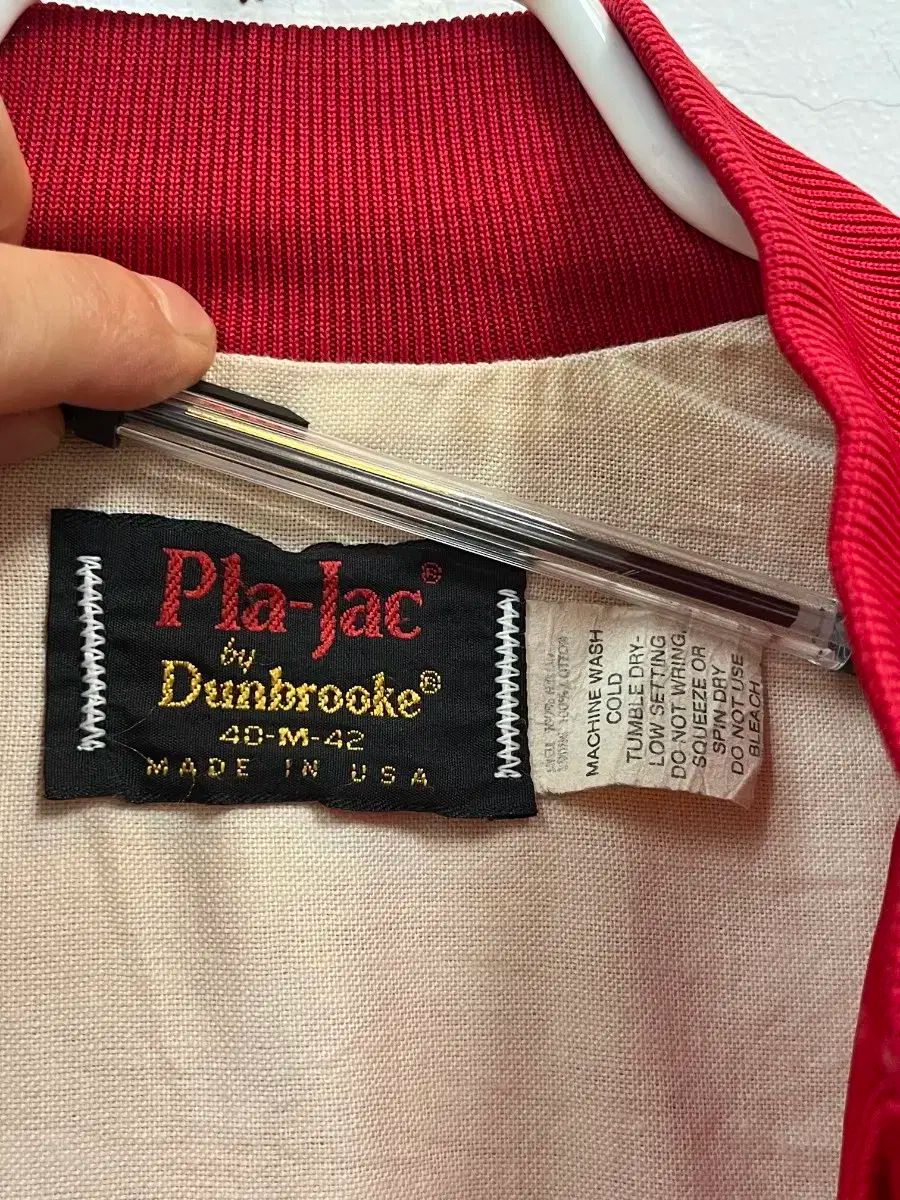 Pla-Jac USA ナイロン ワークジャケット レッド M