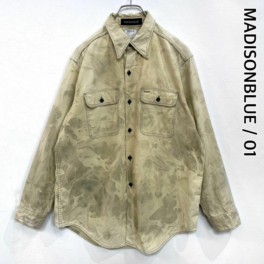 マディソンブルー MADISON BLUE ハンプトン ワークシャツ ワンポイント
