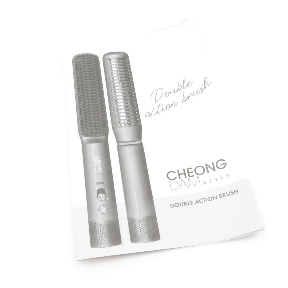  麻布ストア CHEONG DAM STYLE ダブルアクションブラシ ヘアアイロン マゼンタピンク 髪 美容家電 BU 5716 ストレートヘアアイロン ヘアアイロン