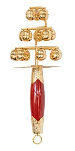 神楽鈴 金鍍金 30 cm 大人用 神具 祭具 スプリング式