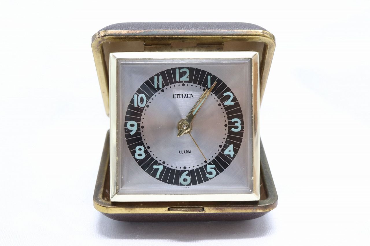 W276-4】動作品 CITIZEN シチズン 目覚まし付き 手巻き ゼンマイ