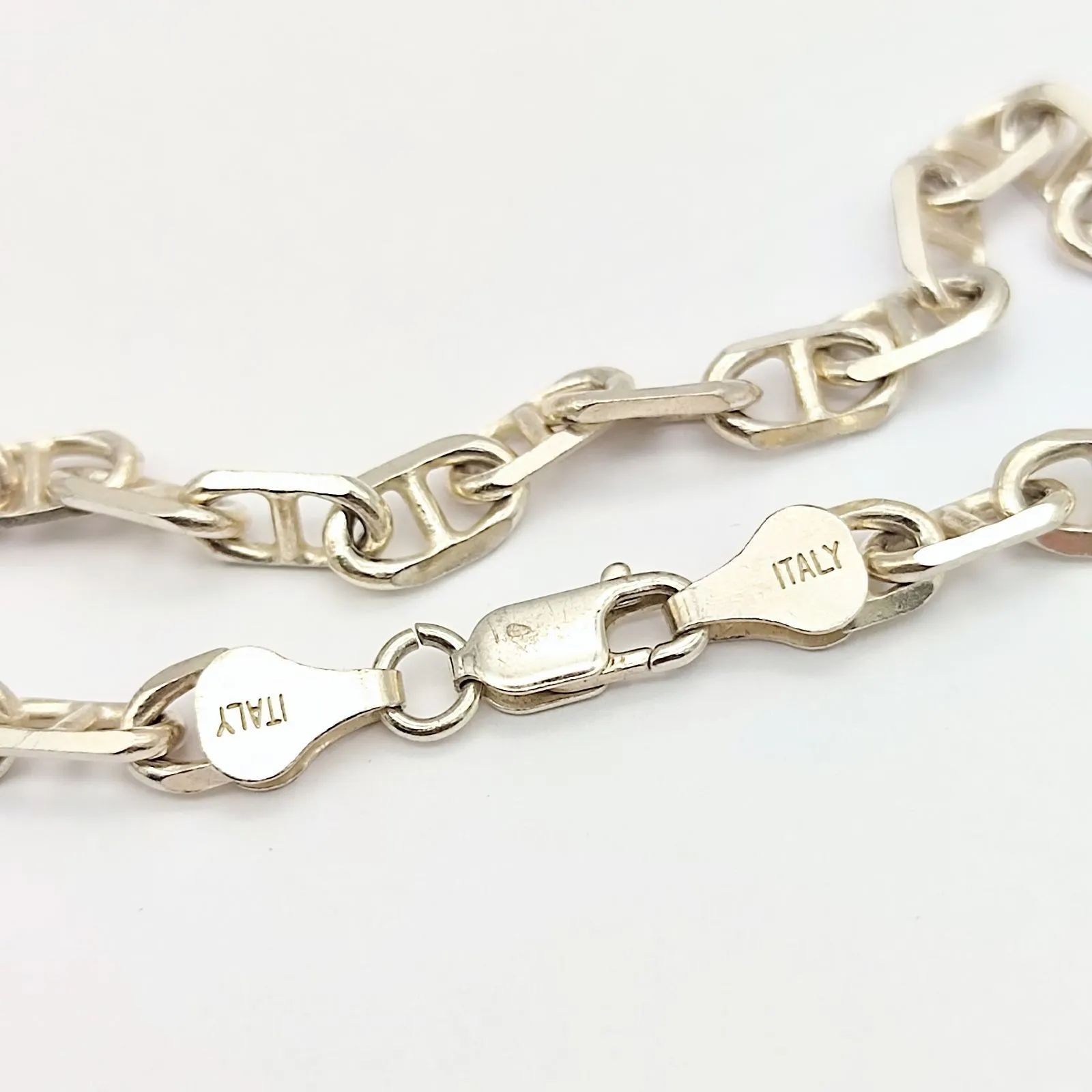 希少/美品】アンカーチェーンブレスレット ITALY SILVER シルバー925