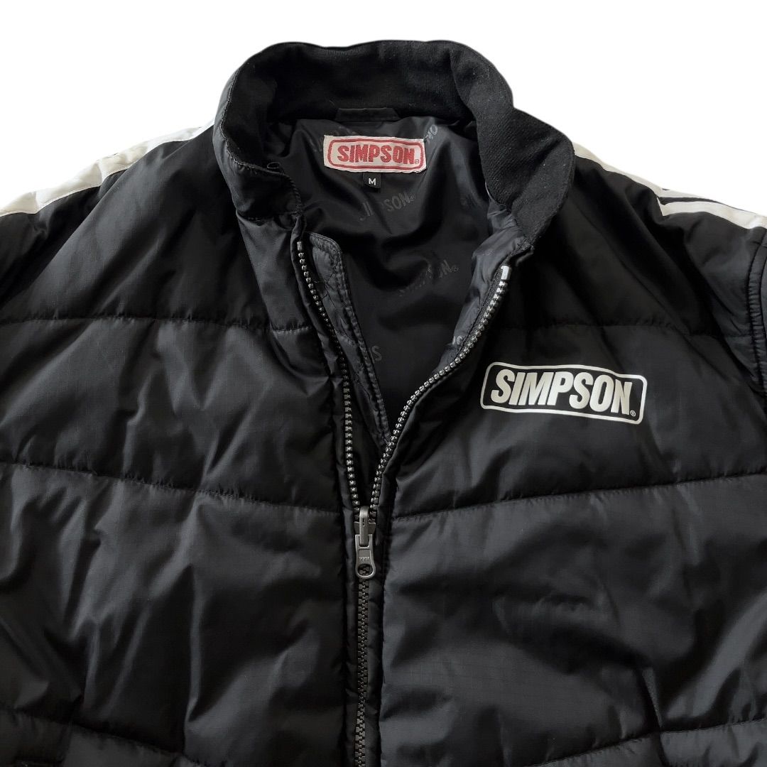 Simpson Racing シンプソン・レーシング ジャケット 黒 SIMPSON シンプソン レーシングジャケット バイクウェア フルスリーブ