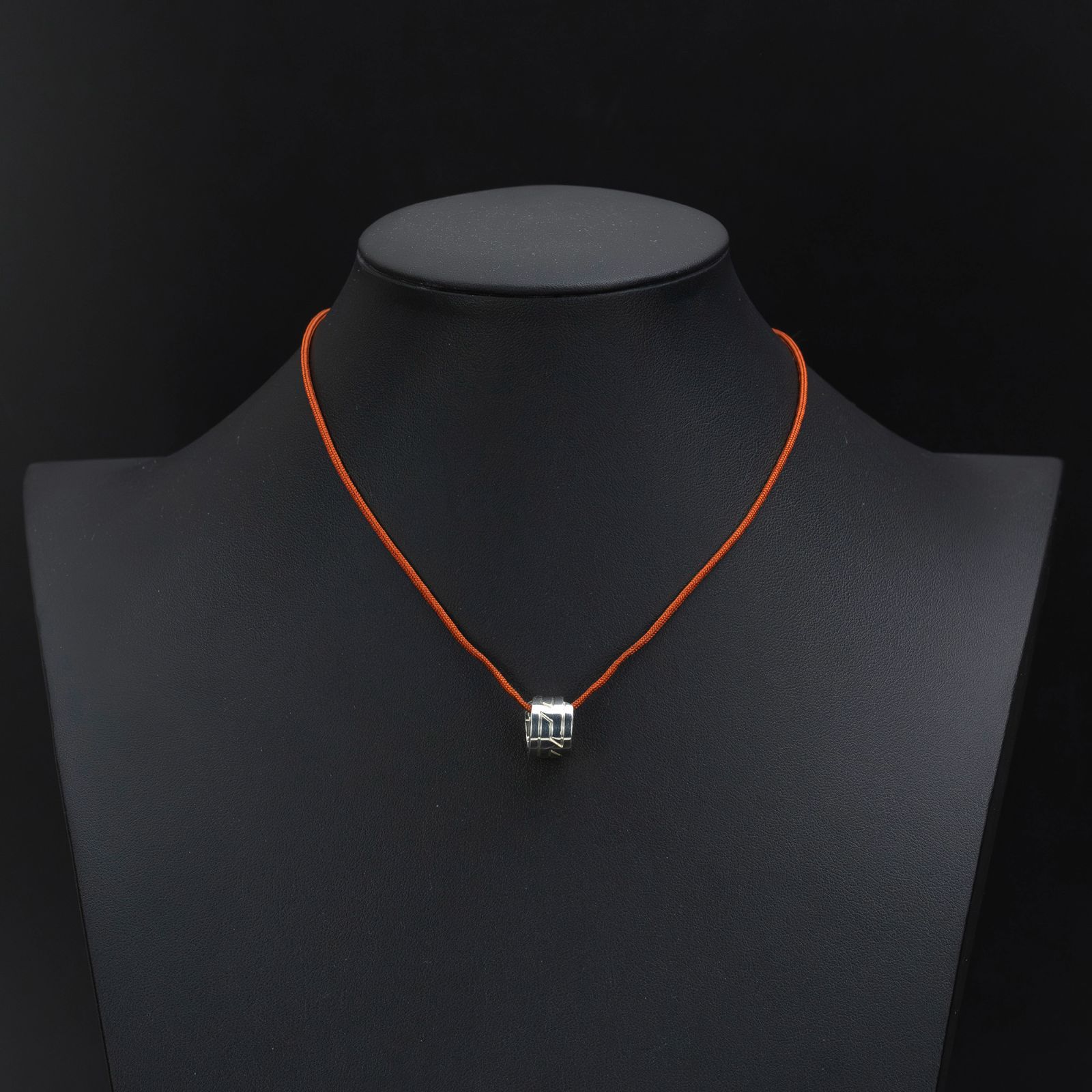 エルメス ネックレス イタリーク Hモチーフ シルバー925×テキスタイル