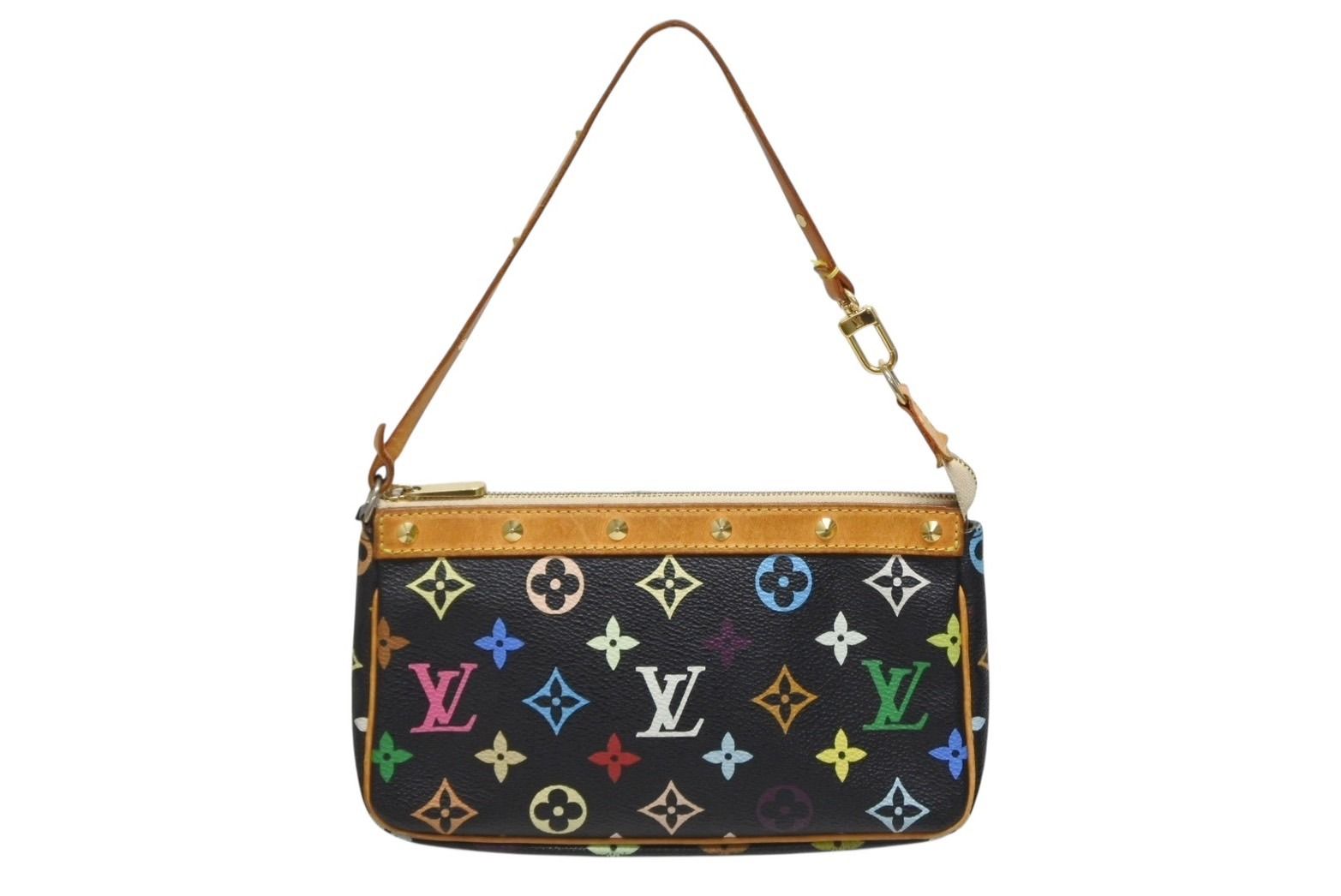 LOUIS VUITTON ルイヴィトン ポシェットアクセソワール ポーチ M 92648 モノグラム マルチ ブラック 4 b 009680