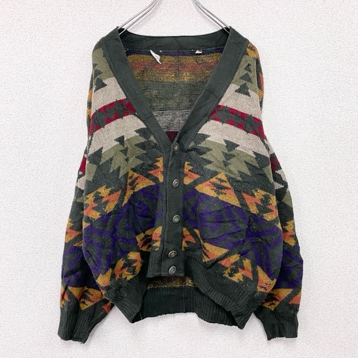 COOGI クージー3Dニット カーディガン セーター マルチカラー　SS 中古・古着通販】Coogi (クージー) 3Dニットカーディガン マルチカラー