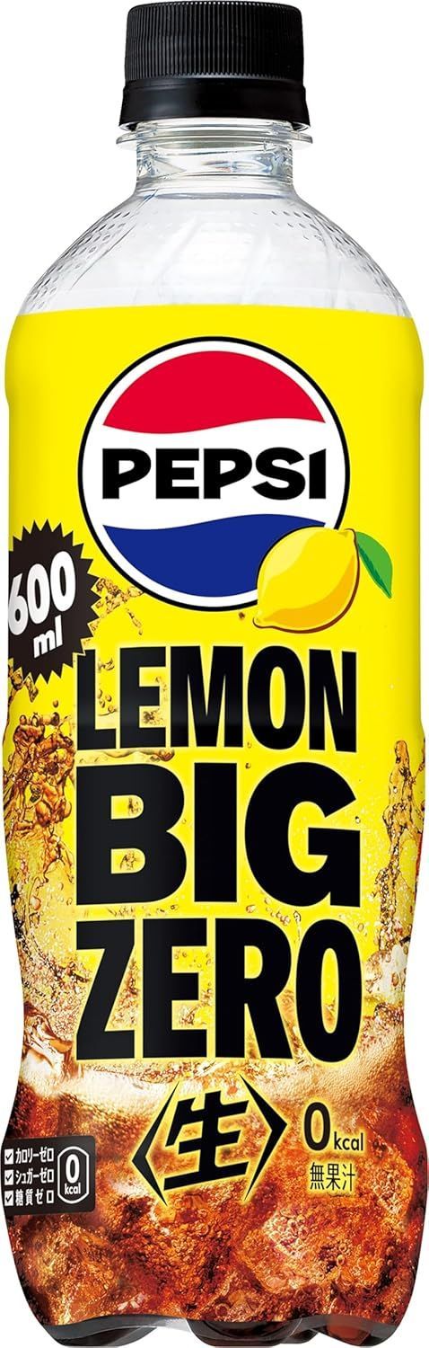 レモンページ、 サントリー ペプシ＜生＞ ビッグゼロ レモン 600ml×23本 921636++