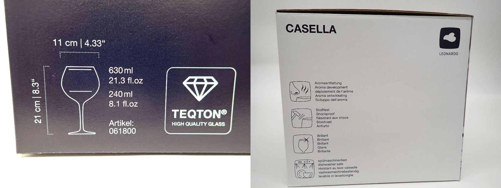  ワイングラス ブルゴーニュ 6 P 630 ml Casella 061800 レオナルド R 2511-193 ワイングラス アルコールグラス