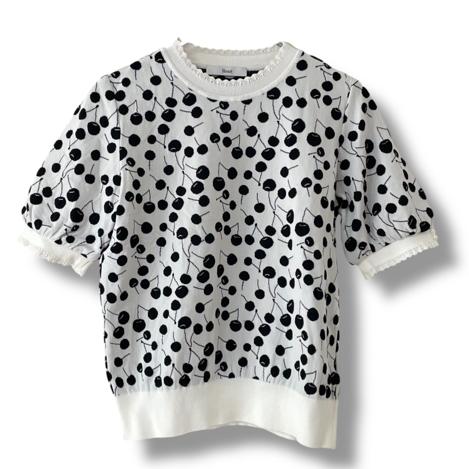Rene ルネ ホワイト トップス 半袖 Tシャツ レディース カジュアル S
