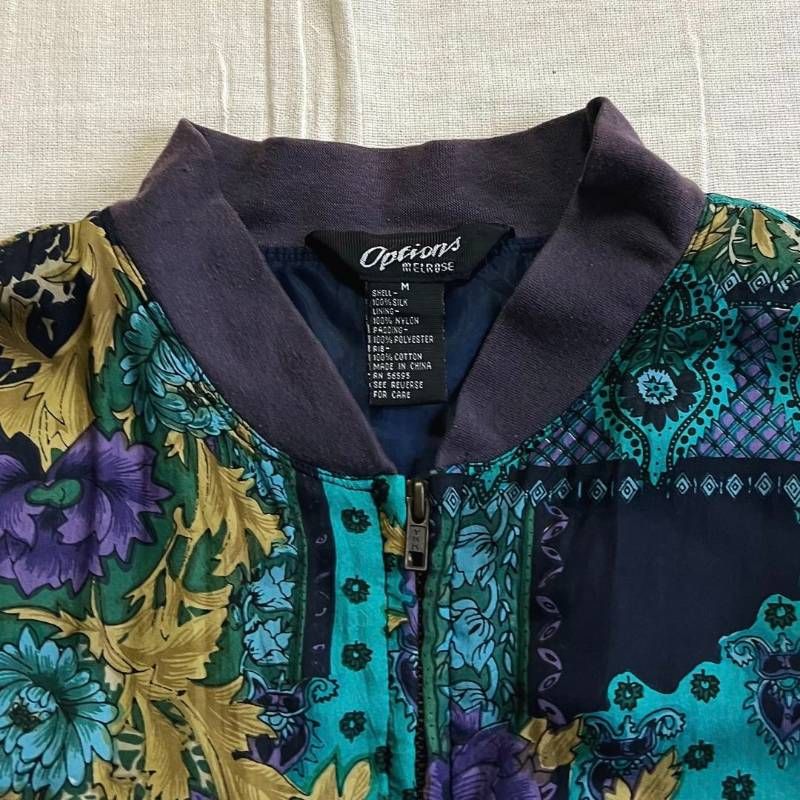 90s vintage US古着 ヨーロピアンアートモチーフ 花 ペイズリー 総柄